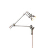 industrial chrome aluminum swing arm plug in wall lamp