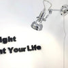 industrial chrome aluminum swing arm plug in wall lamp