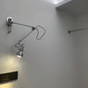 industrial chrome aluminum swing arm plug in wall lamp