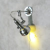 industrial chrome aluminum swing arm plug in wall lamp