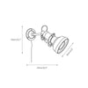 industrial chrome aluminum swing arm plug in wall lamp