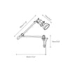 industrial chrome aluminum swing arm plug in wall lamp