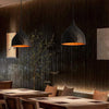 industrial copper iron cylindrical pendant light