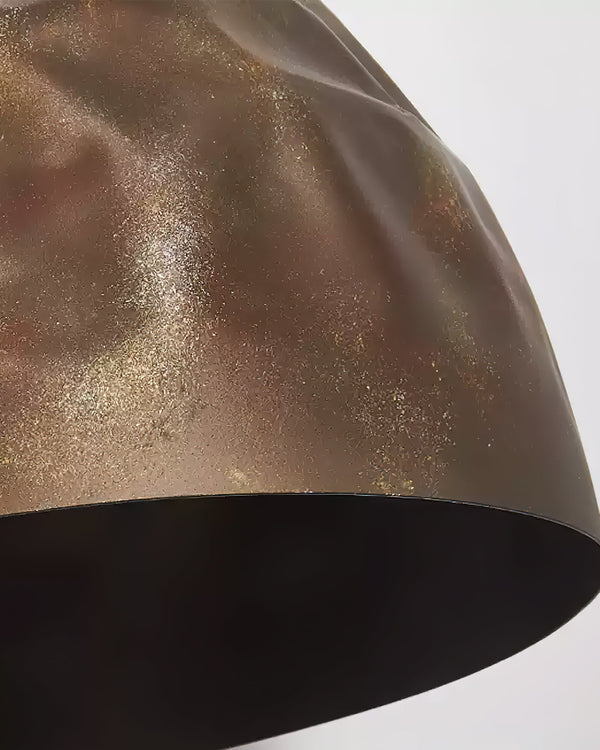 industrial copper iron cylindrical pendant light