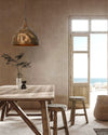 industrial copper iron cylindrical pendant light