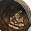 industrial copper iron cylindrical pendant light