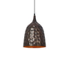 industrial copper iron cylindrical pendant light