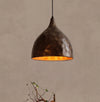industrial copper iron cylindrical pendant light