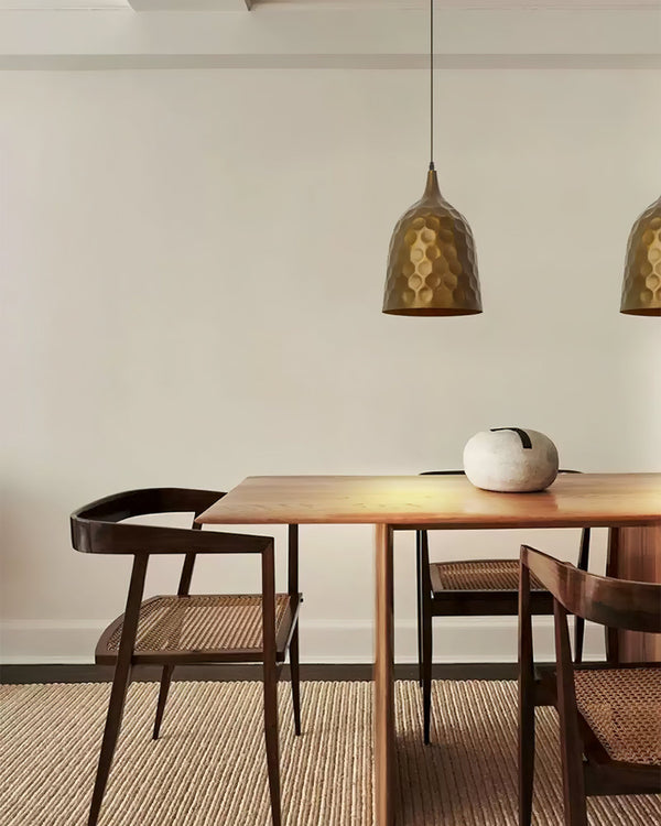 industrial copper iron cylindrical pendant light