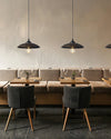 industrial hammered bronze steel canopy pendant light