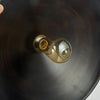 industrial hammered bronze steel canopy pendant light