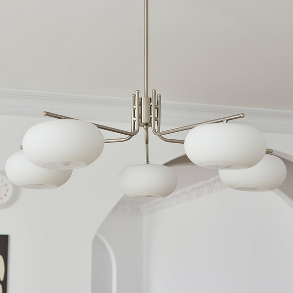 industrial sand nickel glass chandelier