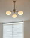 industrial sand nickel glass chandelier