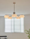industrial sand nickel glass chandelier