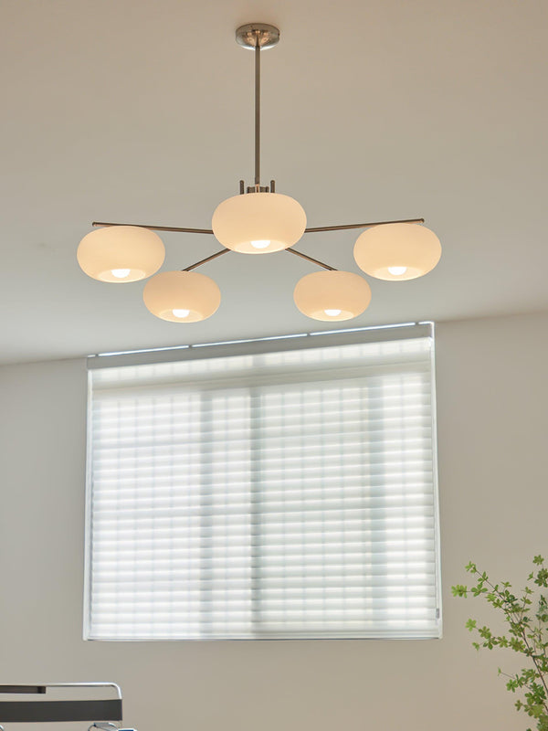 industrial sand nickel glass chandelier