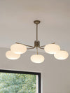 industrial sand nickel glass chandelier