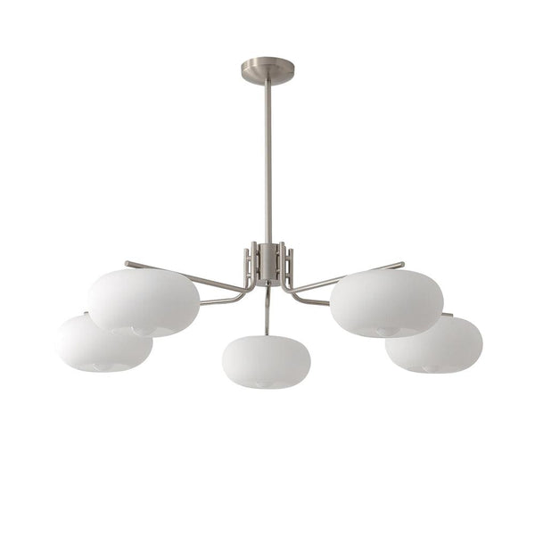 industrial sand nickel glass chandelier