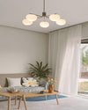 industrial sand nickel glass chandelier