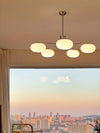 industrial sand nickel glass chandelier