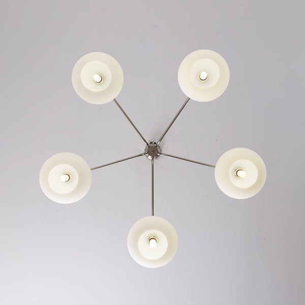 industrial sand nickel glass chandelier
