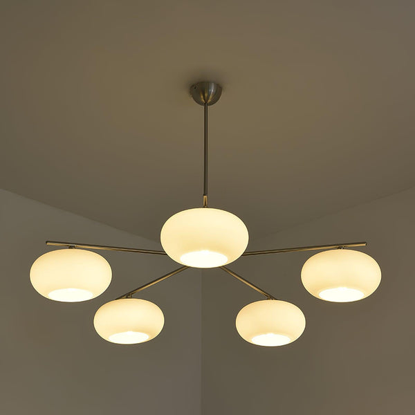 industrial sand nickel glass chandelier