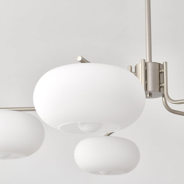 industrial sand nickel glass chandelier