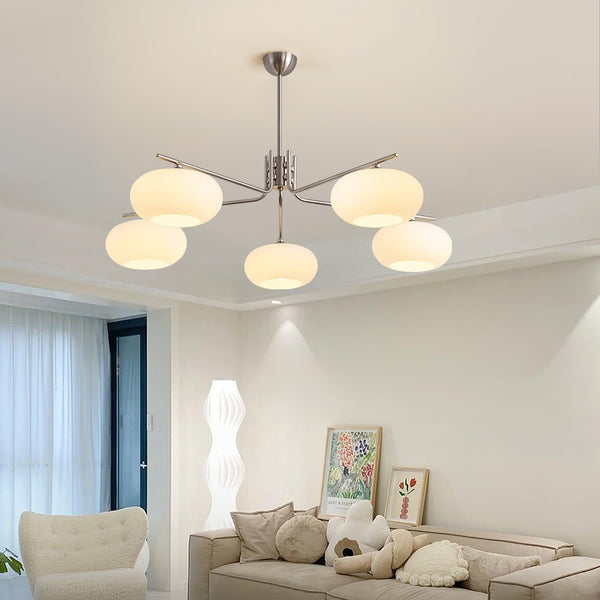 industrial sand nickel glass chandelier