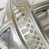 industrial silver foil clear glass wall sconce