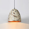industrial weathered iron dome pendant light