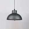 industrial weathered iron dome pendant light