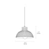 industrial weathered iron dome pendant light