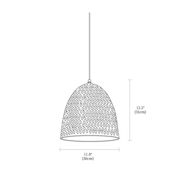 industrial weathered iron dome pendant light
