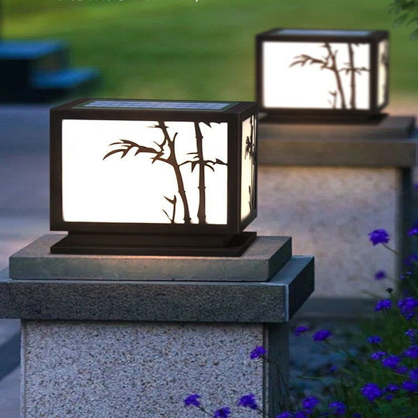 Solar Powered Outdoor Post Lights Led Landscape Lighting Hwd00052