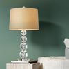 25 Inch Light Through Stacked Spheres Crystal Table Lamp