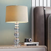 25 Inch Light Through Stacked Spheres Crystal Table Lamp