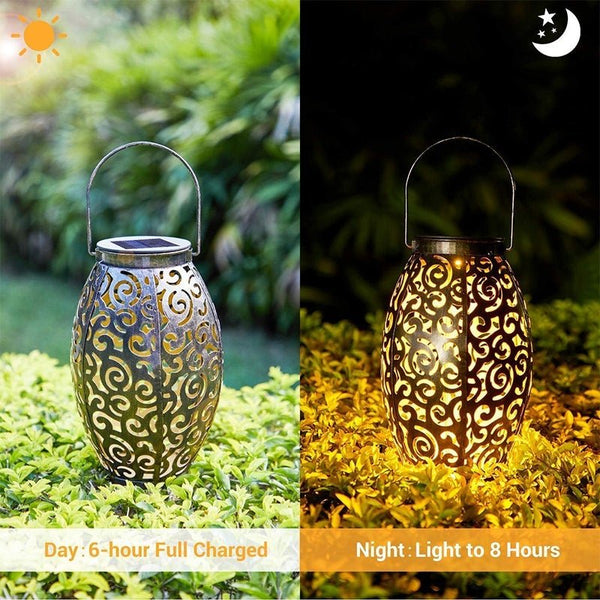 Solar Powered Led Lantern Lights With Handle Decoration Lights Outdoor Hwd00022
