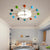 24 Inches Colorful Nelson Ball Clock Led Round Flush Mount Ceiling Light