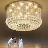 Glass Cicles Crystal Led Chandelier Drum Flush Mount Chandelier
