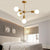 Luxurious Gold 4 Light Pendant Light Modern 27 Ceiling Fixture