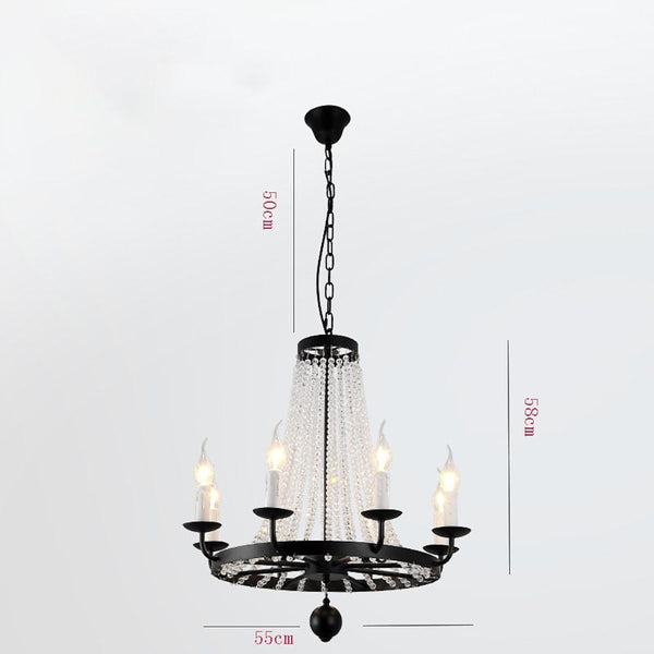 Empire Wagon Wheel Chandelier 8 10 12 Candle Lights 20 Adjustable Chain Crystal Accents