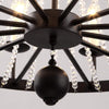 Empire Wagon Wheel Chandelier 8 10 12 Candle Lights 20 Adjustable Chain Crystal Accents