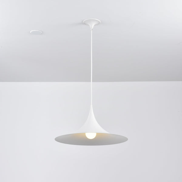 lacquered aluminum arch pendant light