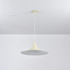 lacquered aluminum arch pendant light