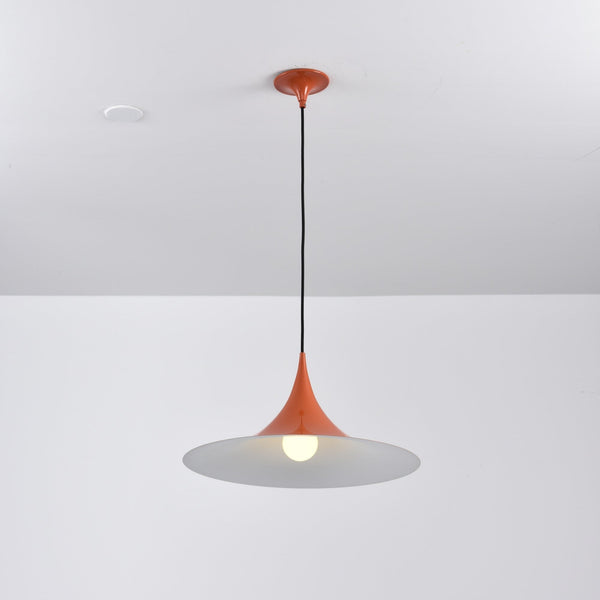 lacquered aluminum arch pendant light