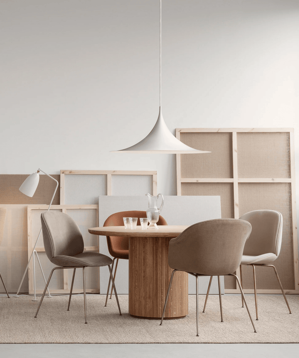 lacquered aluminum arch pendant light