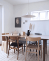 lacquered aluminum arch pendant light