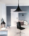 lacquered aluminum arch pendant light
