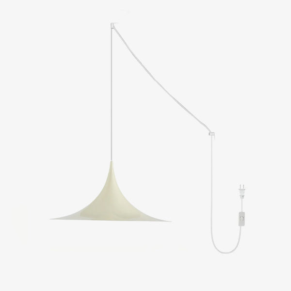 lacquered aluminum arch pendant light