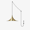 lacquered aluminum arch pendant light