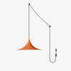 lacquered aluminum arch pendant light